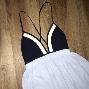 Navy/Baby Blue Maxi Dress